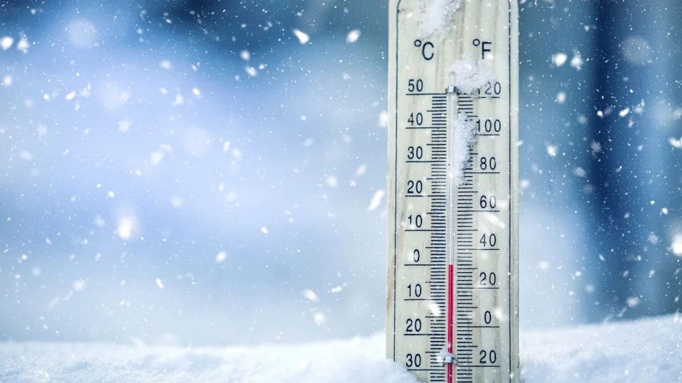 Temperature conversion chart showing 23 degrees Celsius equaling 73.4 degrees Fahrenheit with a thermometer illustration.